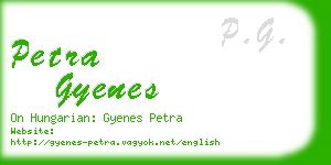 petra gyenes business card